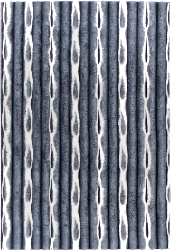 Dywan Waves 305 niebieski z efektem 3D